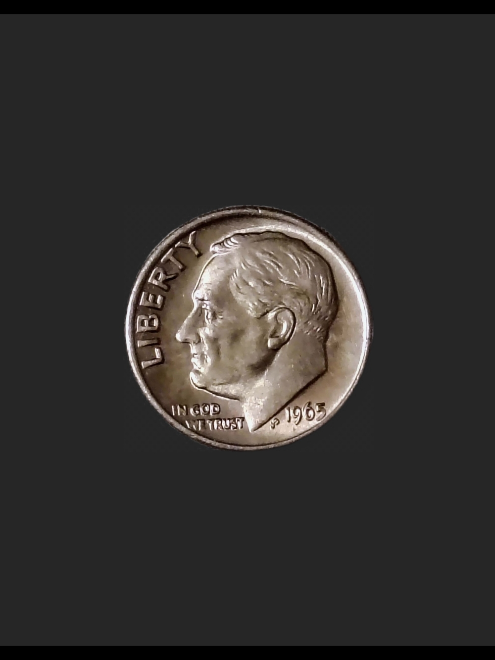 1965 US Roosevelt Dime - Silver Tone